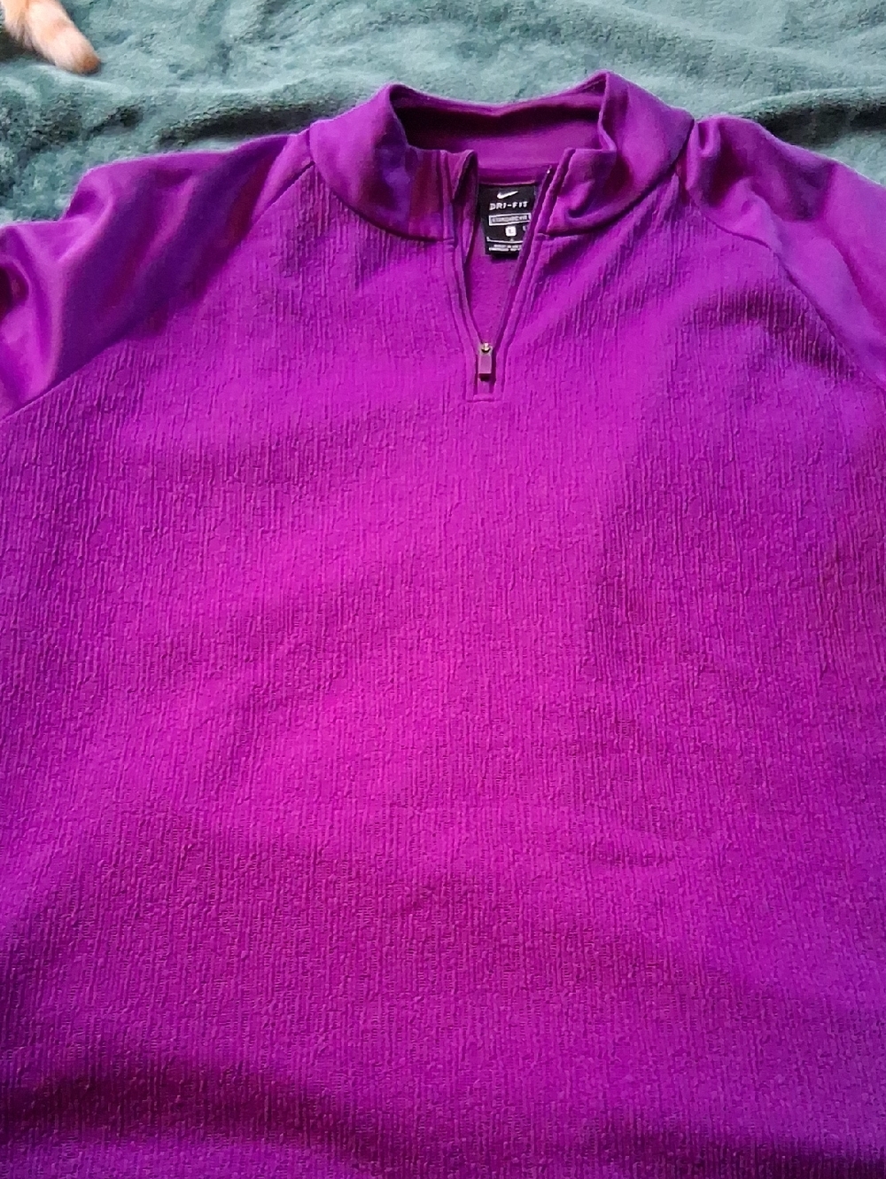 Nike Womens  Purple Quarter-Zip Performance Sweater